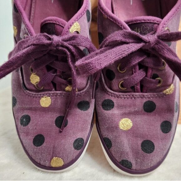 Keds x Taylor Swift Champion Gold  Black Polka Dot Low Top Sneakers Size 7 - Picture 4 of 14